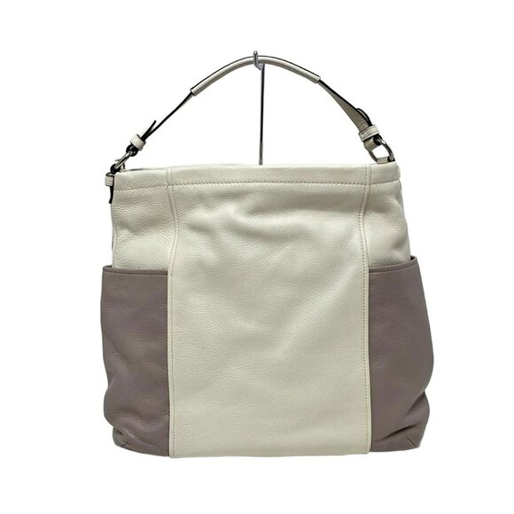 Auth COACH Park Color Block Hobo F31304 White Gray Leather - Handbag - Picture 3 of 12